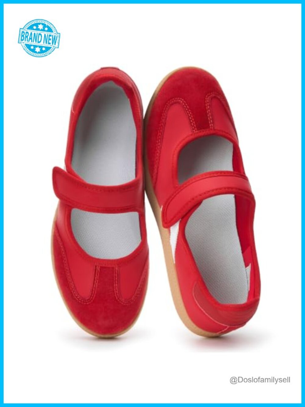 Mary Jane Sneakers Women Comfort Walking Flats Faux Leather